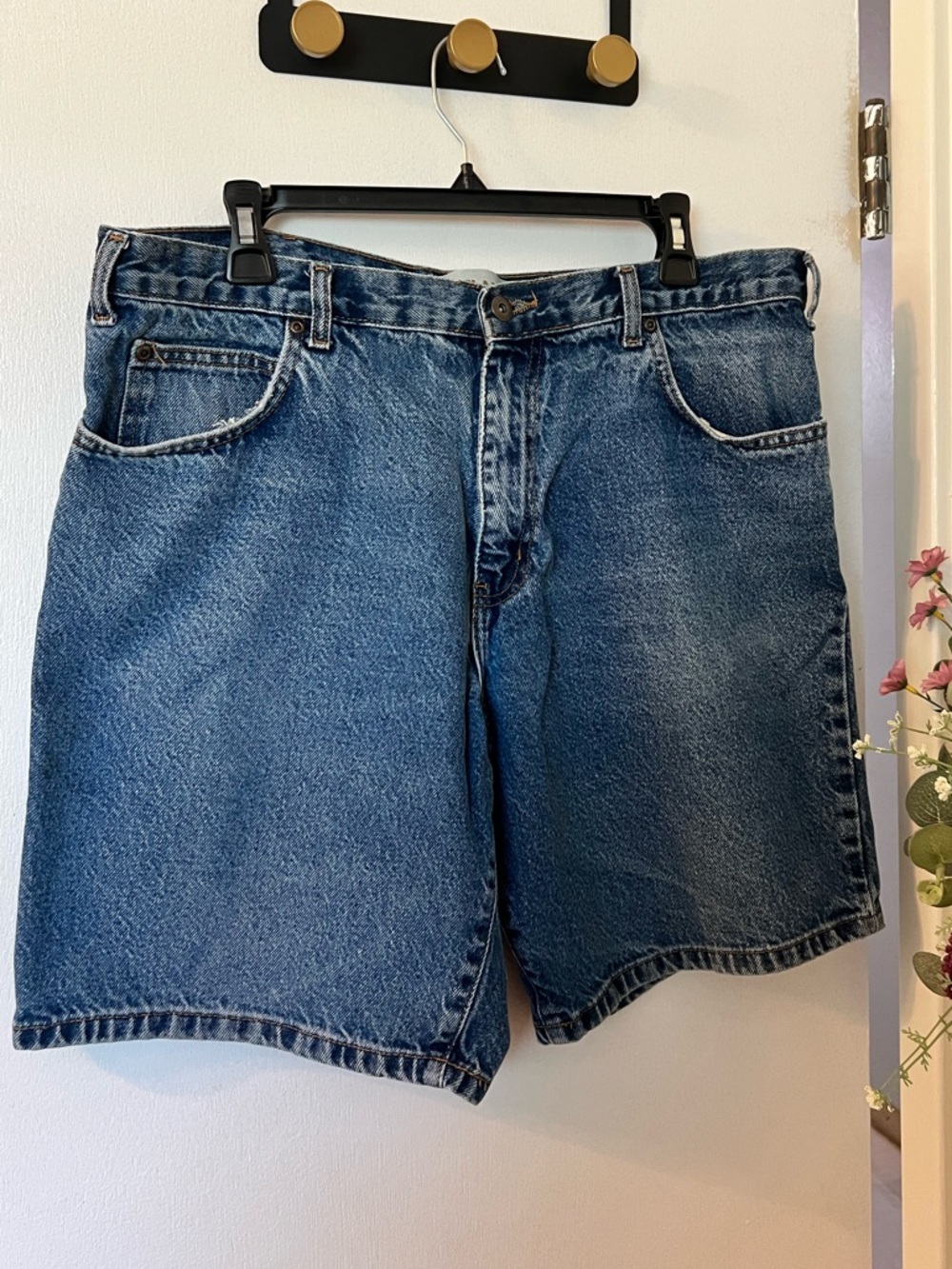 Vintage Faded Glory Blue Denim Men's Jean Shorts